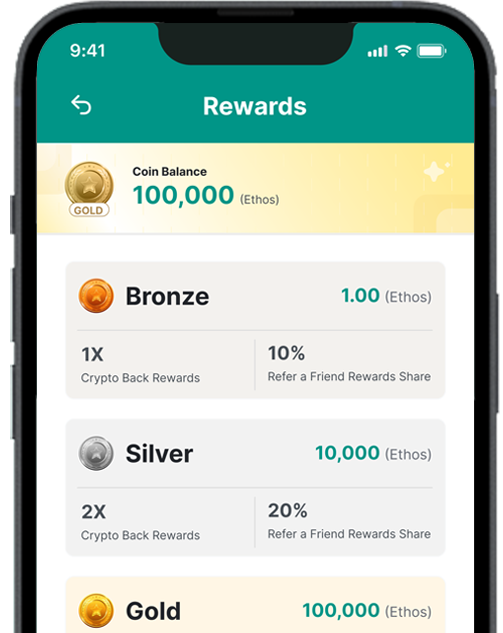 Ethos crypto rewards program